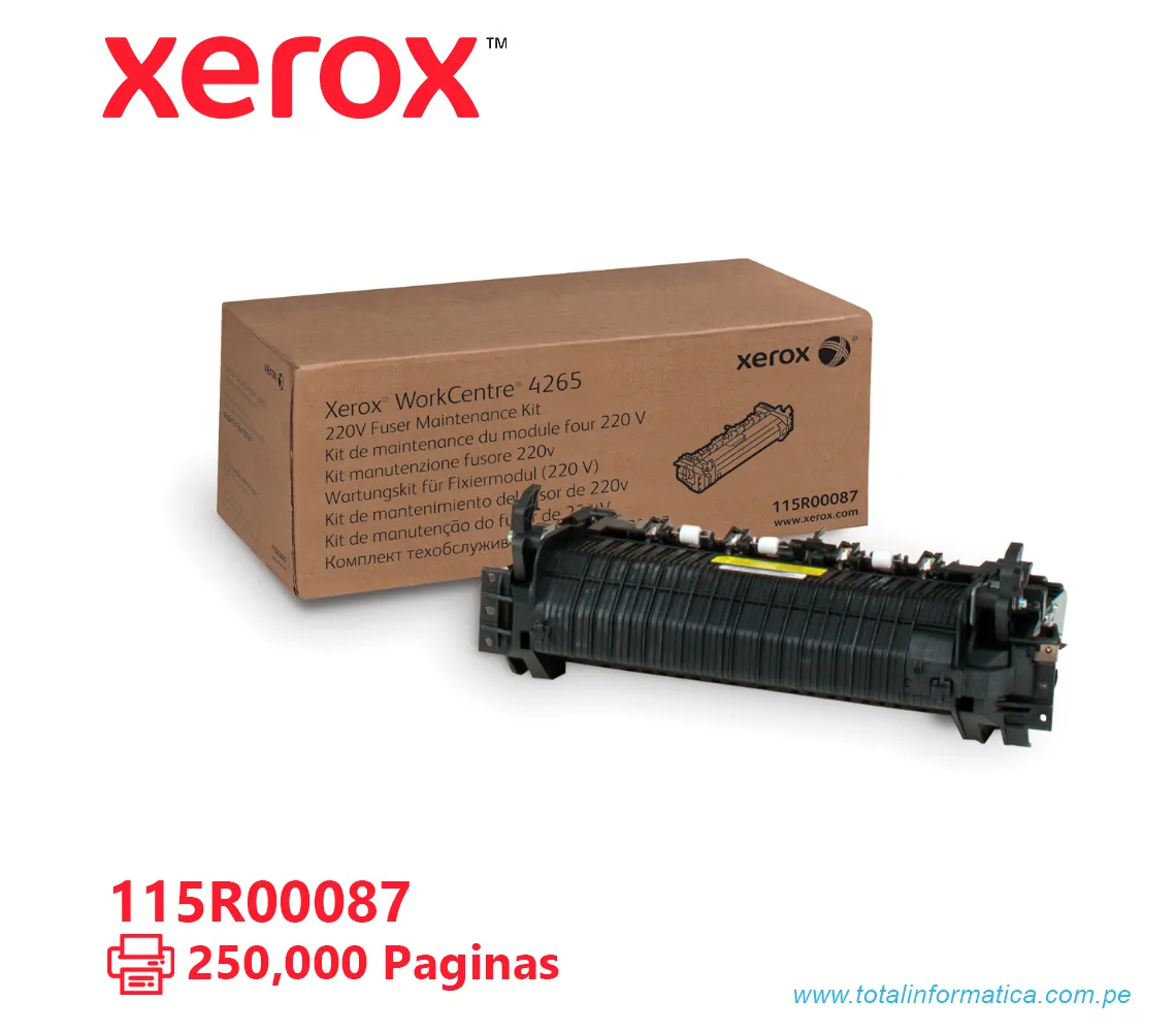 UNIDAD FUSOR XEROX 220V ( 115R00087 ) WORKCENTRE 4265 250k PAG - imagen 1