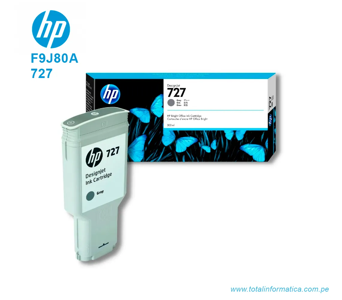 TINTA HP 727 PHOTO BLACK INK F9J80A DESIGNJET T920, T1500, T2500 HP, 300ML - imagen 2