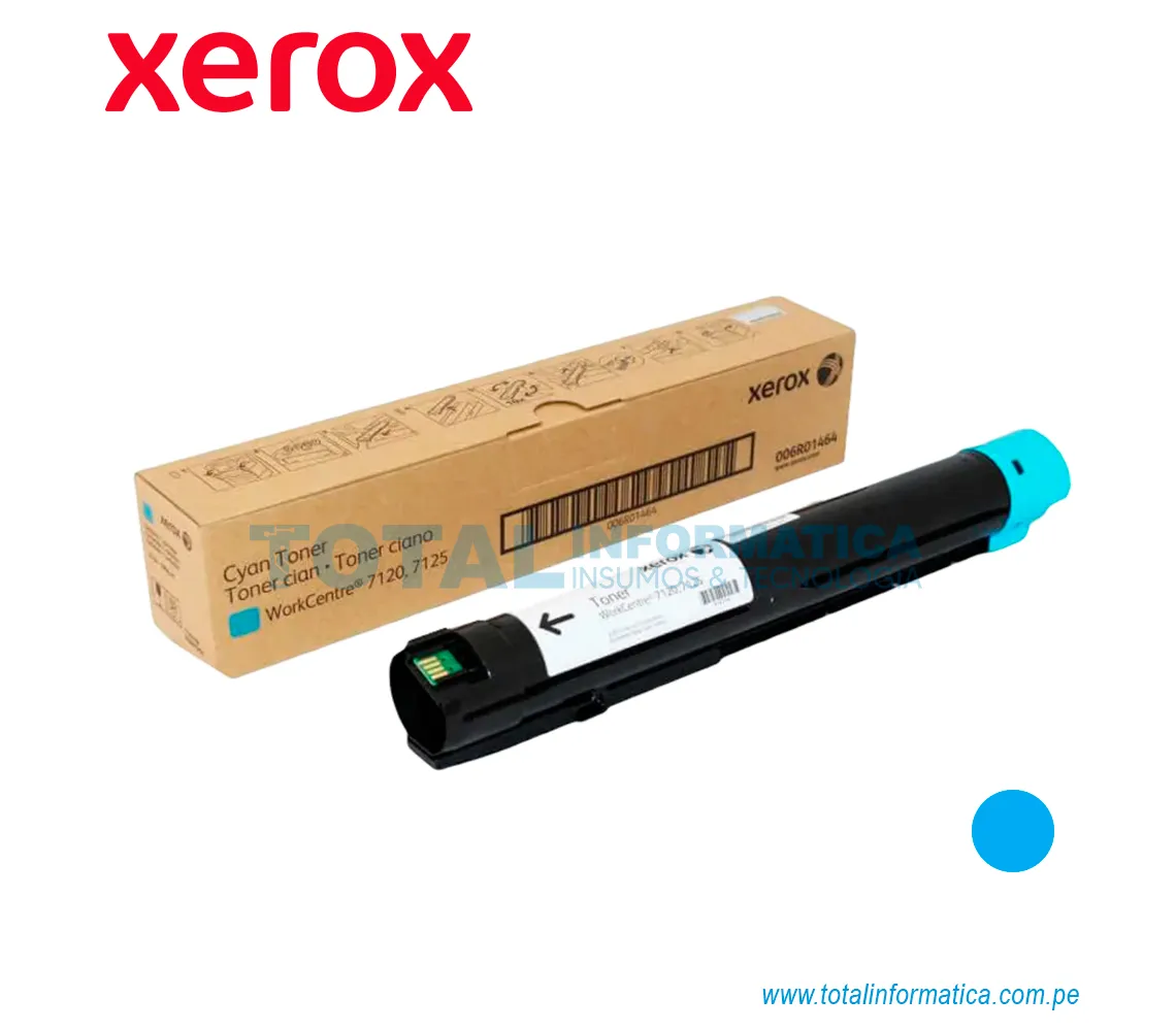 TONER XEROX ( 006R01464 ) WORKCENTRE 7120, 7225, CYAN, 15K PAG - imagen 2