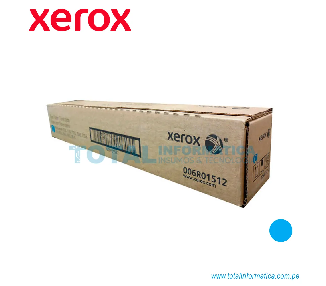 TONER XEROX ( 006R01512 ) WORKCENTRE 7525, 7556, CYAN, 15K PAG - imagen 2