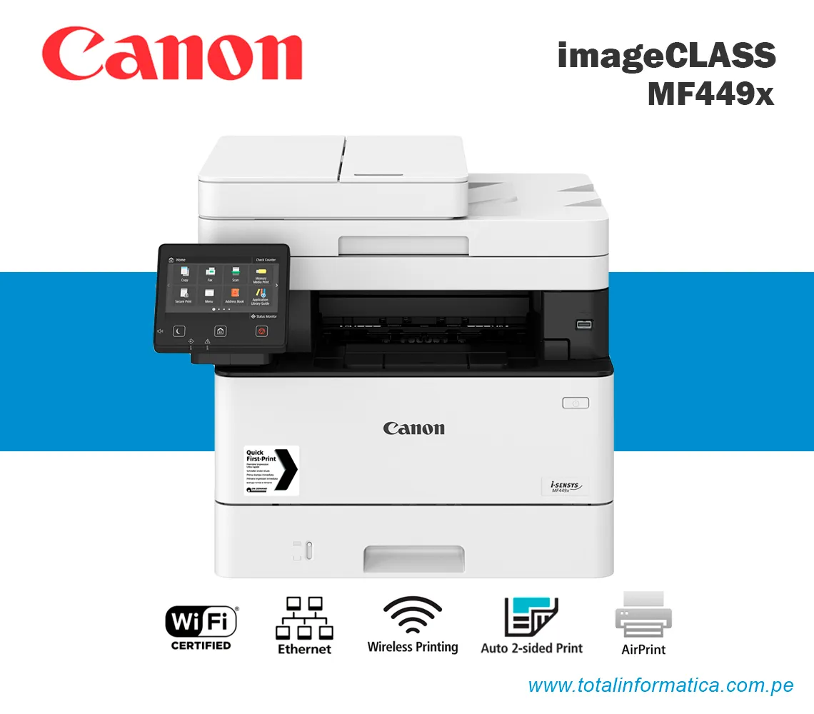 IMPRESORA LASER CANON IMAGECLASS MF449X, MULTIFUNCIONAL - imagen 1