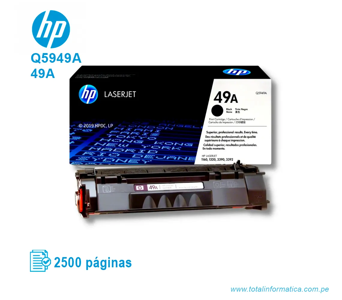 TONER HP 49A BLACK ( Q5949A ) LASERJET SMART 1320, 2500 PG - imagen 2