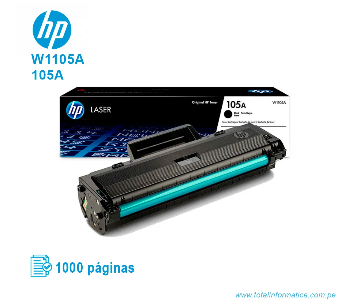 TONER HP 105A BLACK ( W1105A ) LASERJET 107A, 1000 PG - imagen 2