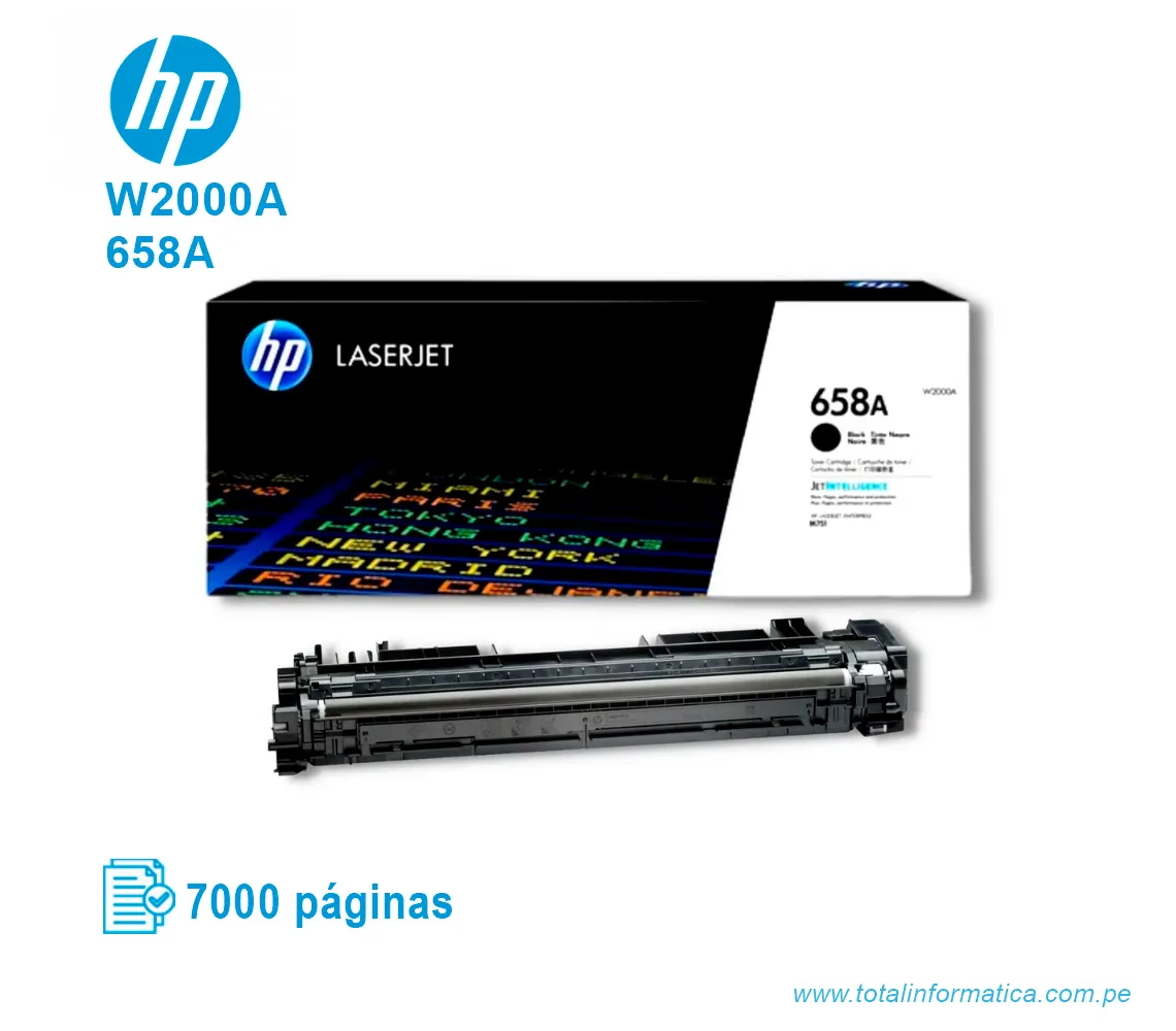 TONER HP 658A BLACK ( W2000A ) LASERJET M571, 7K PG - imagen 2