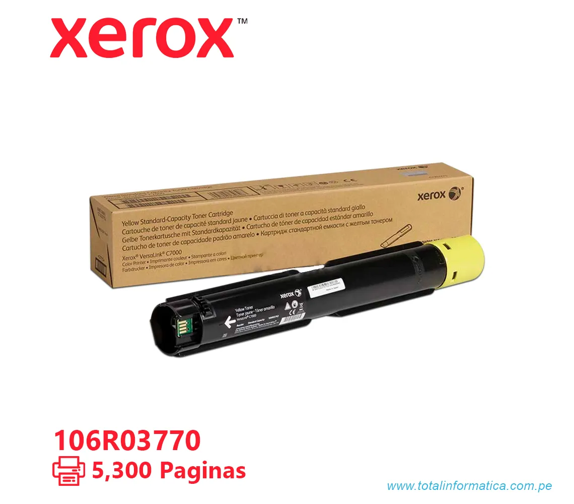 TONER XEROX ( 106R03770 ) VERSALINK C7000 YELLOW, 5.3K PÁG - imagen 1