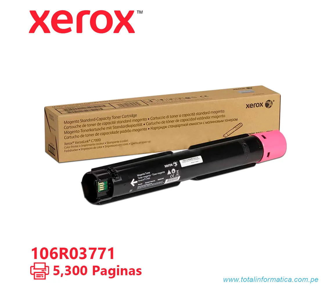TONER XEROX ( 106R03771 ) VERSALINK C7000 MAGENTA, 5.3K PÁG - imagen 1
