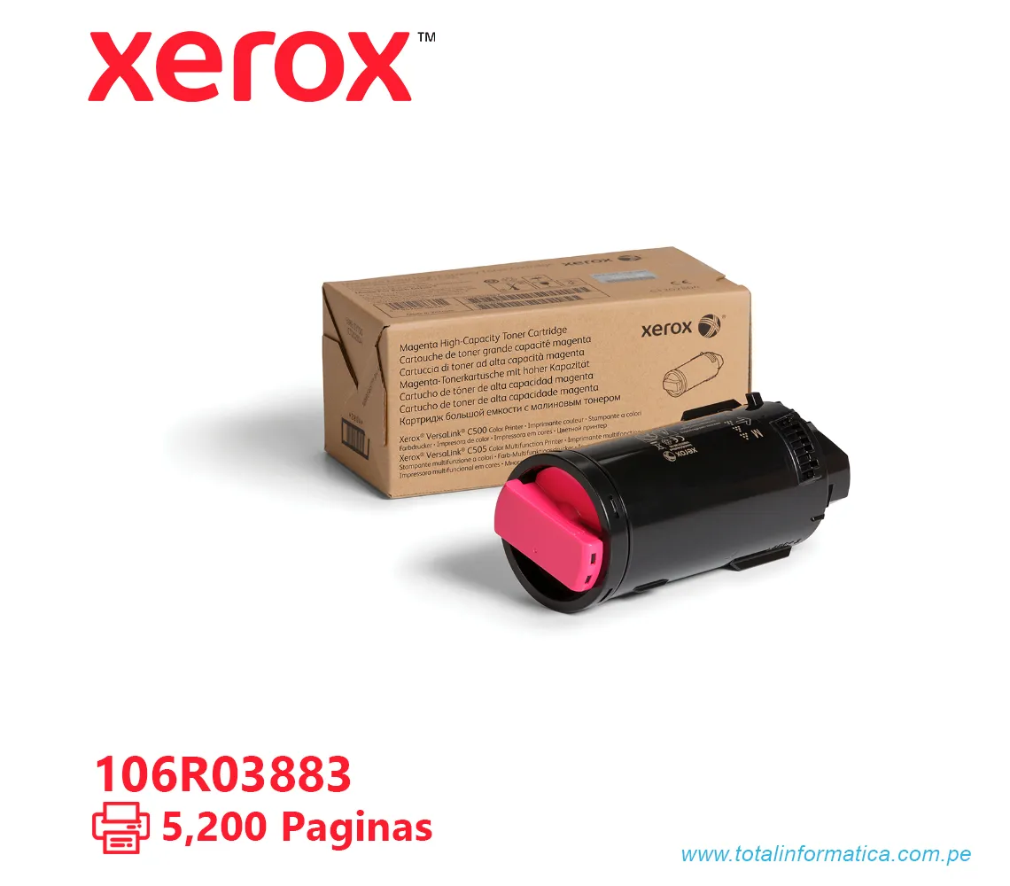 TONER XEROX ( 106R03882 ) VERSALINK C500,C505 MAGENTA, 5.2K PAG - imagen 1