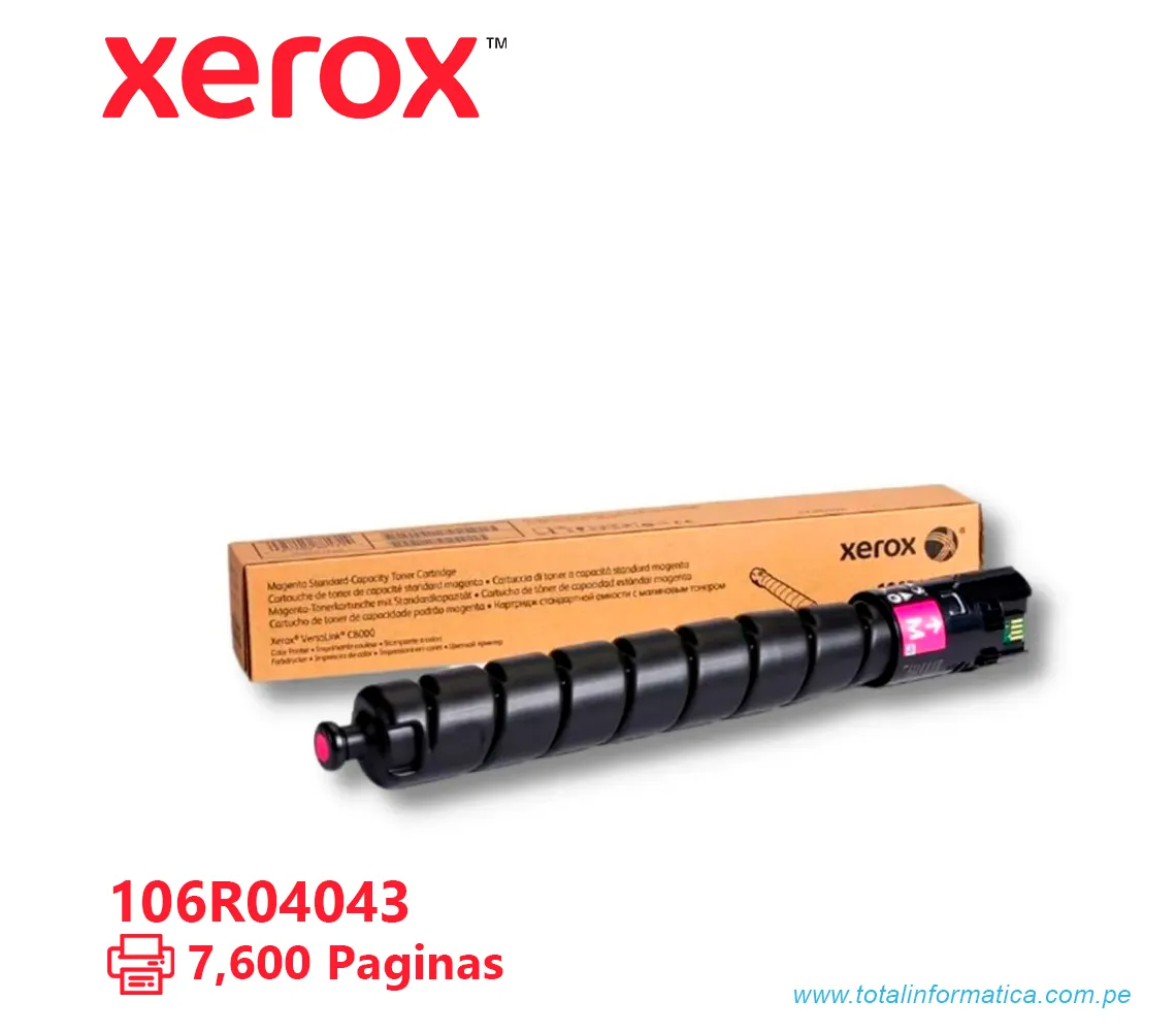 TONER XEROX ( 106R04043 ) VERSALINK C8000 MAGENTA, 7,600 PÁG - imagen 1