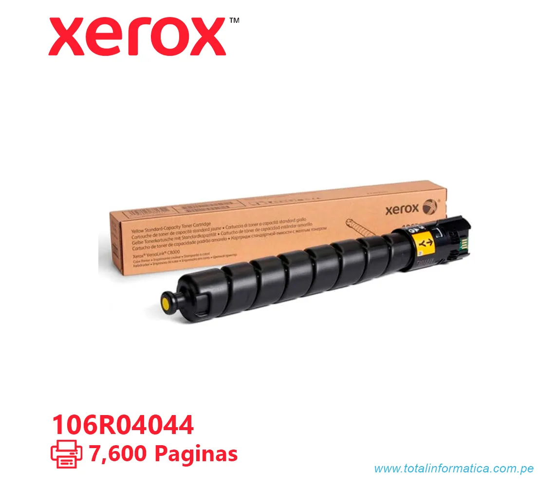 TONER XEROX ( 106R04044 ) VERSALINK C8000 YELLOW, 7,600 PÁG - imagen 1