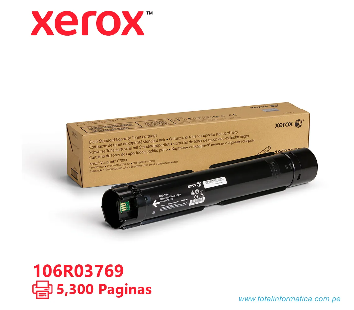 TONER XEROX ( 106R03769 ) VERSALINK C7000 NEGRO, 5.3K PÁG - imagen 1