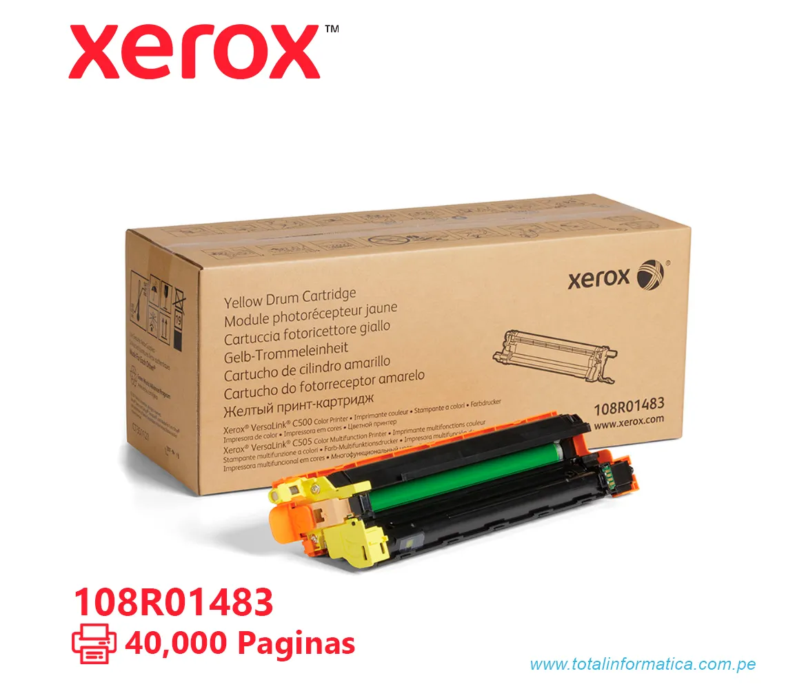 TAMBOR XEROX ( 108R01483 ) VERSALINK C500, C505 YELLOW, 40K PÁG - imagen 1