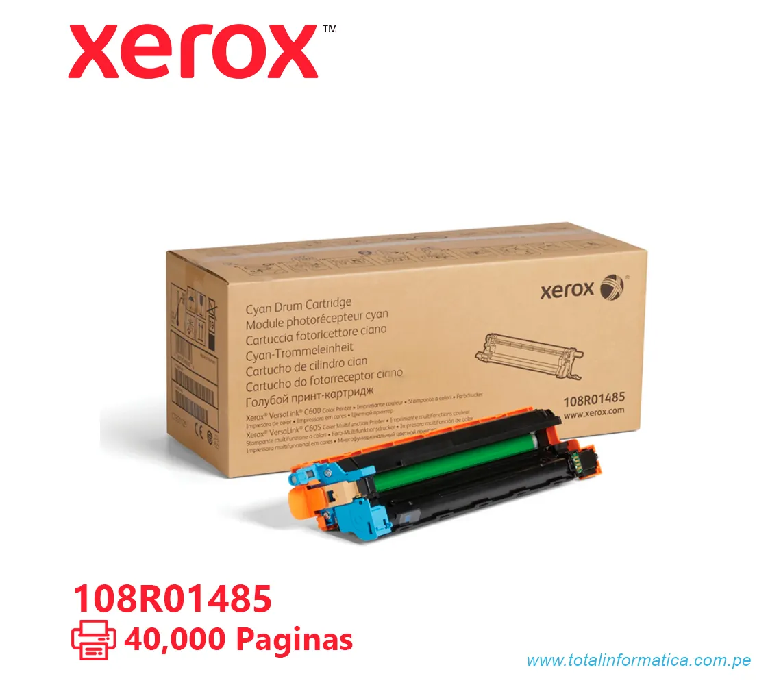 TAMBOR XEROX ( 108R01485 ) CYAN VERSALINK C500, C505, 40K PÁG - imagen 1