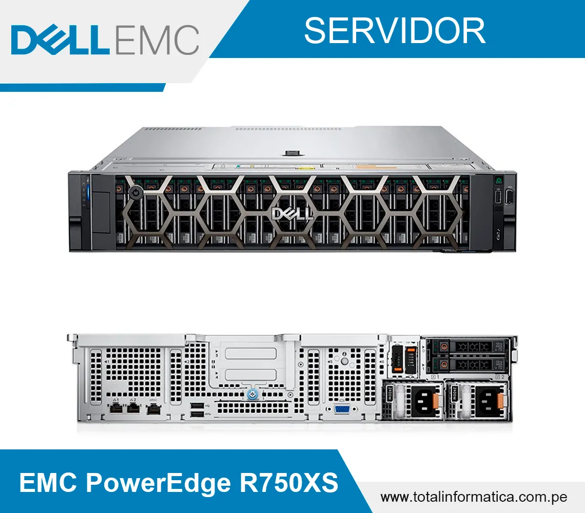 SERVIDOR DELL EMC POWEREDGE R750XS, INTEL XEON GOLD 5318Y 2.10GHZ, 32GB RAM, 480GB SSD, SERIA ATA, SCSI(SAS) - imagen 2