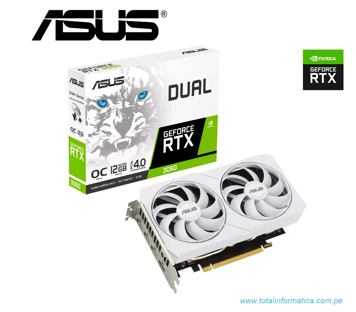 TARJETA GRAFICA ASUS RTX 3060 OC EDITION, 12GB GDDR6, GEFORCE RTX(DUAL-RTX3060-O12G-V2-WHITE) - imagen 6