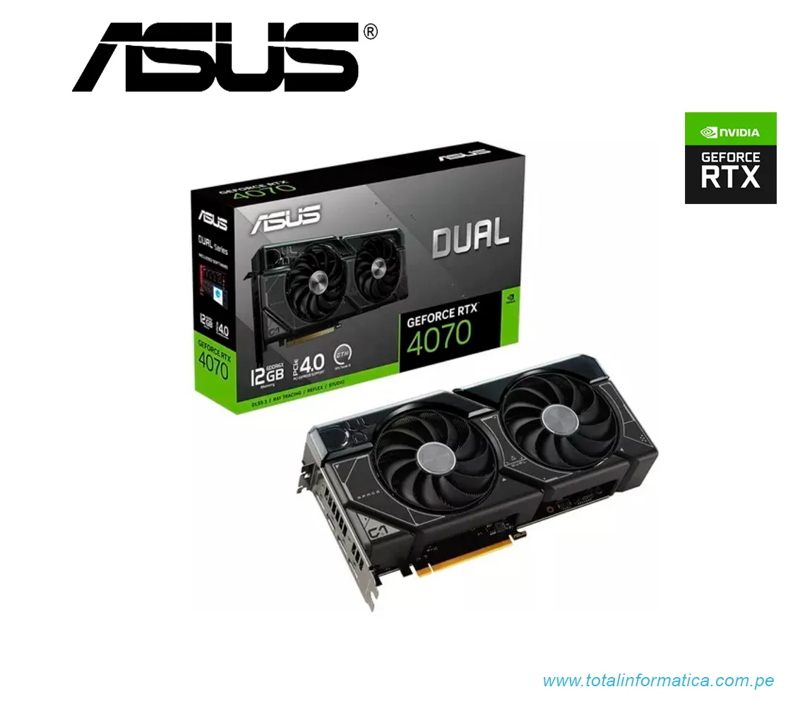 TARJETA GRAFICA ASUS DUAL RTX 4070, 12GB GDRR6X, PCI-E 4.0, GEFORCE RTX(DUAL-RTX4070-12G) - imagen 2