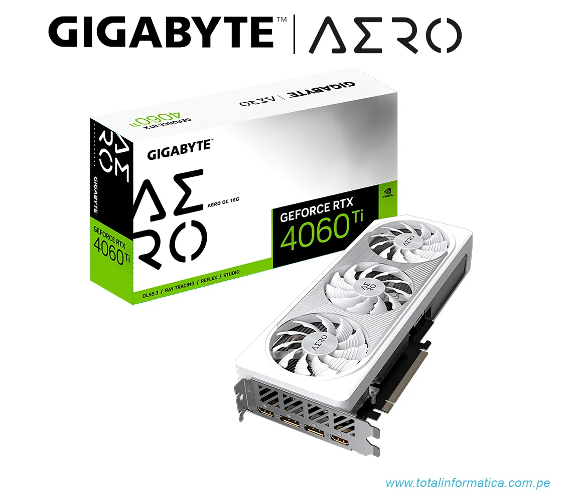 TARJETA GRAFICA GIGABYTE RTX 4060 TI AERO OC 16G, 16GB GDDR6, PCI-E 4.0(GV-N406TAERO OC-16GD) - imagen 4