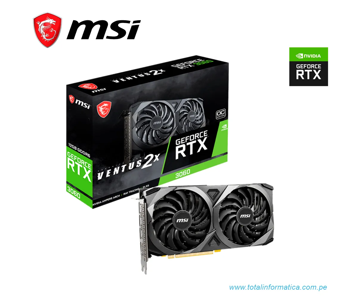 TARJETA GRAFICA MSI RTX 3060 VENTUS 2X, 12GB GDDR6, GEFORCE RTX(RTX 3060 VENTUS 2X 12G OC) - imagen 4