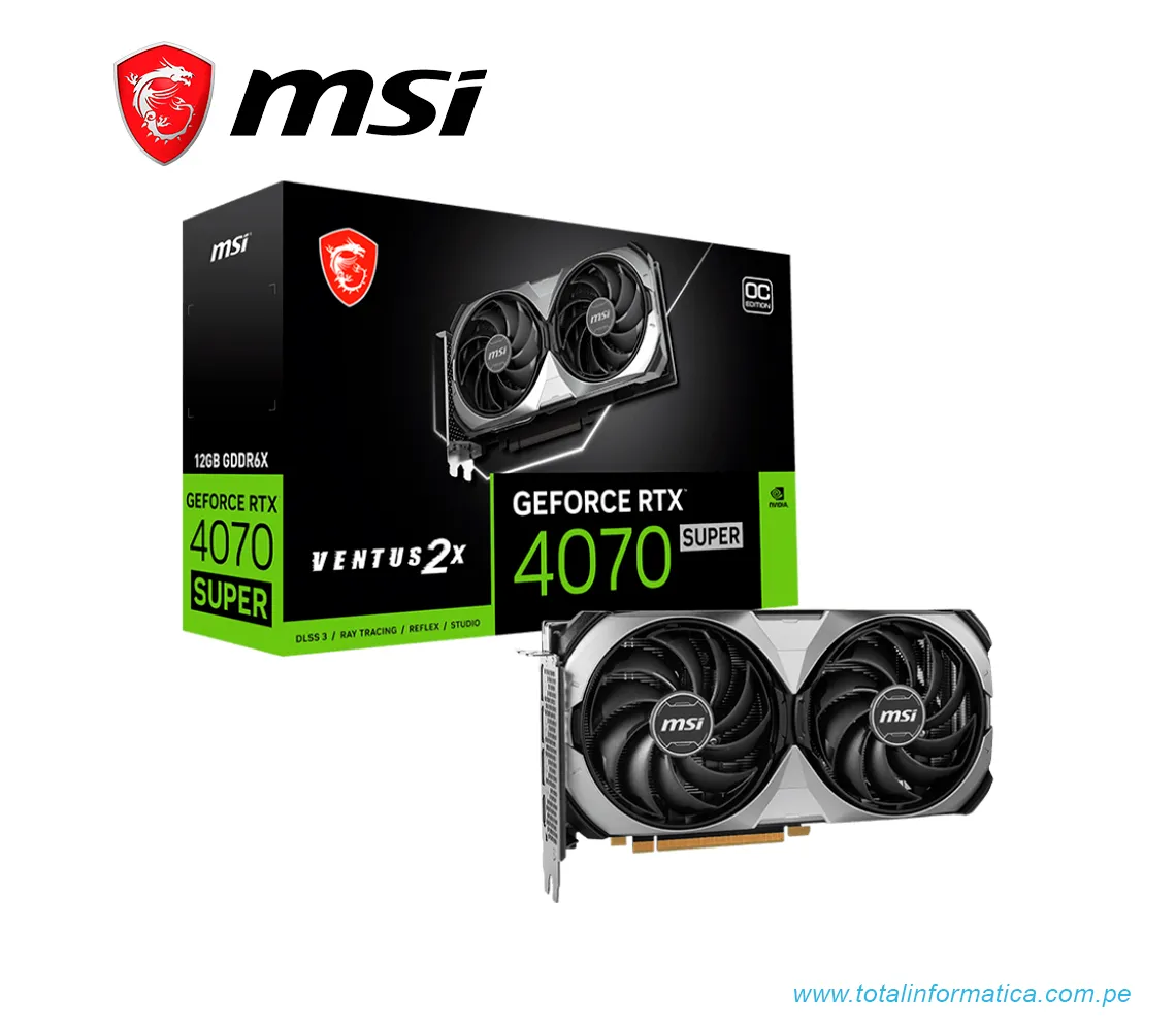 TARJETA GRAFICA MSI RTX 4070 SUPER 12G VENTUS 2X OC, 12GB GDDR6X, PCI-E 4.0 - imagen 4