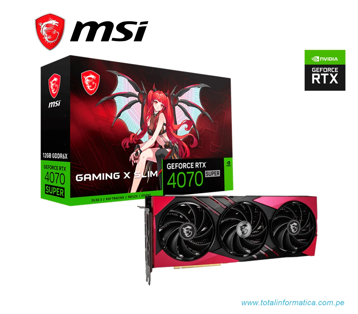 TARJETA GRAFICA MSI RTX 4070 SUPER 12G GAMING X SLIM MLG, 12GB GDDR6X, PCI-E 4.0(RTX4070SUPER12GGAMINGXSLIM MLG) - imagen 1