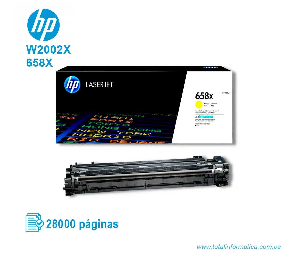 TONER HP 658X YELLOW ( W2002X ) LASERJET M571, 28K PG - imagen 2