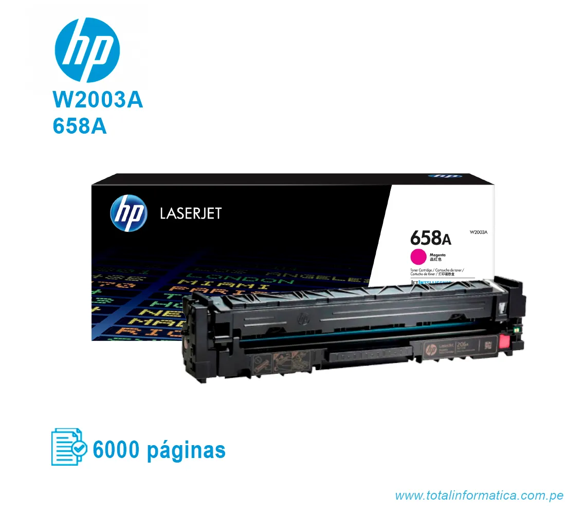 TONER HP 658A MAGENTA ( W2003A ) LASERJET M571, 6K PG - imagen 2