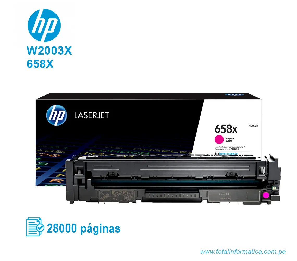 TONER HP 658X MAGENTA ( W2003X ) LASERJET M571, 28K PG - imagen 2
