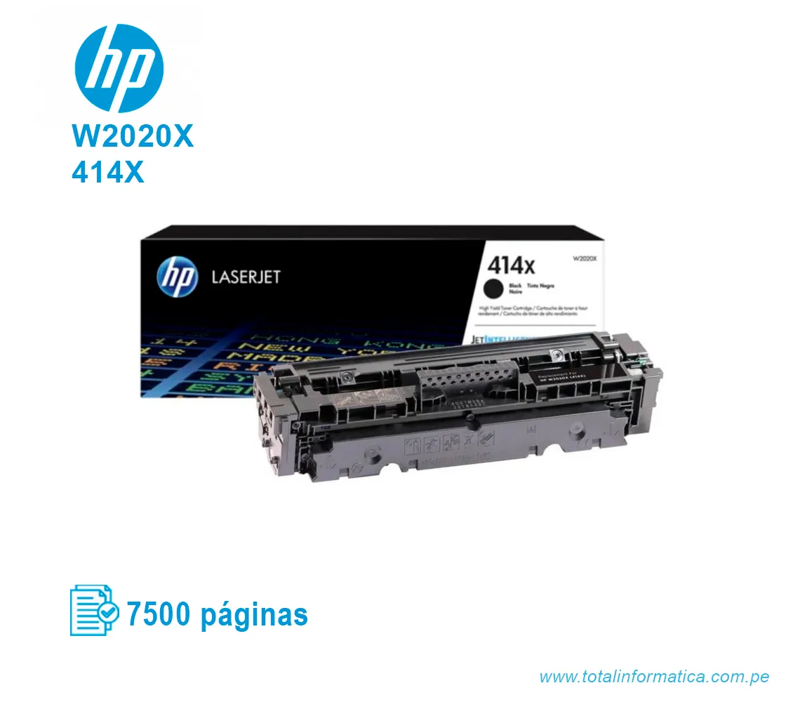 TONER HP 414X BLACK ( W2020X ) LASERJET M454, 7,500 PG - imagen 2