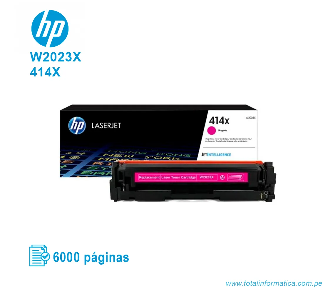 TONER HP 414X MAGENTA ( W2023X ) LASERJET M454, 6000 PG - imagen 2
