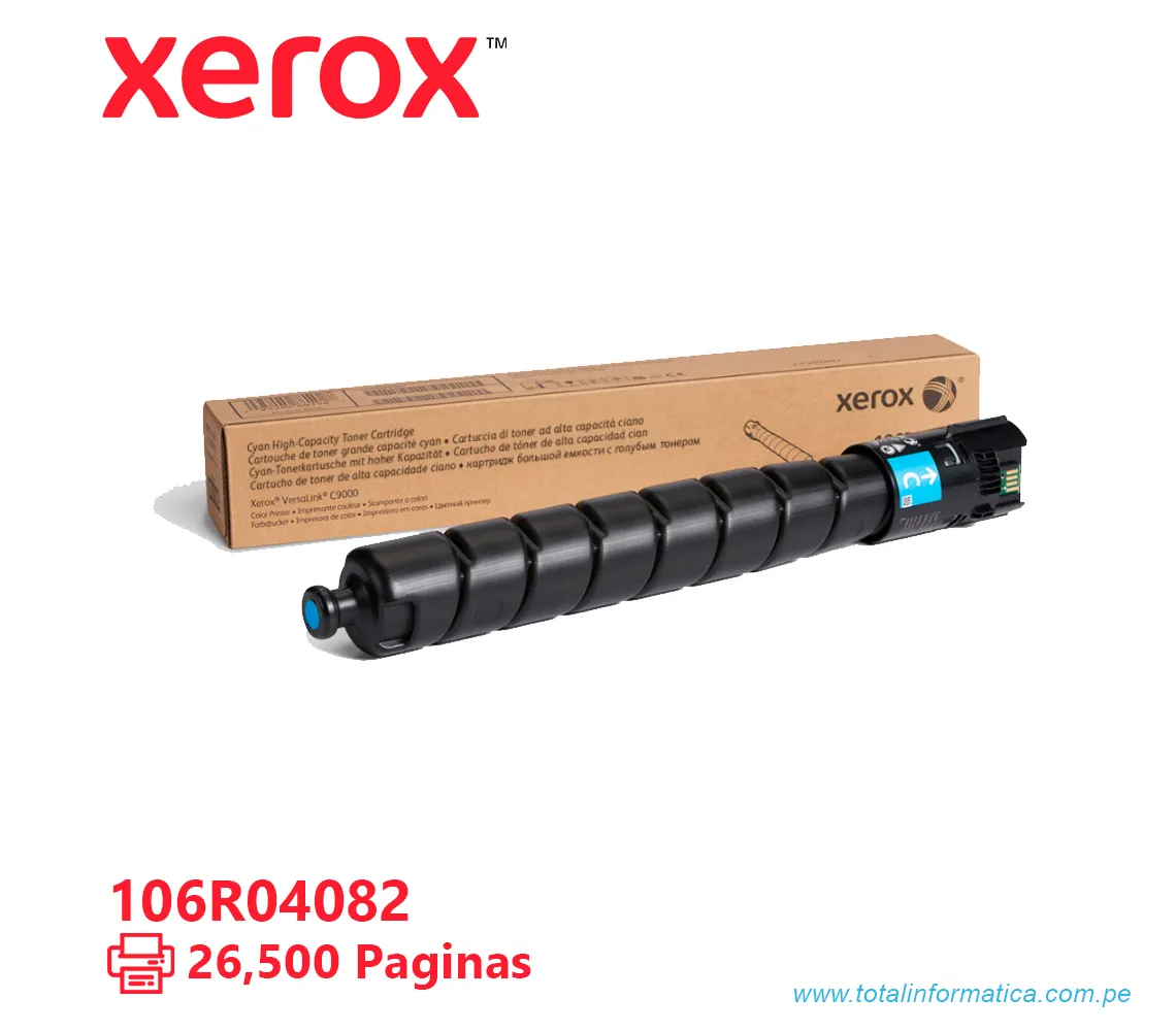 TONER XEROX ( 106R04082 ) VERSALINK C9000 CYAN, 26,500 PÁG - imagen 1