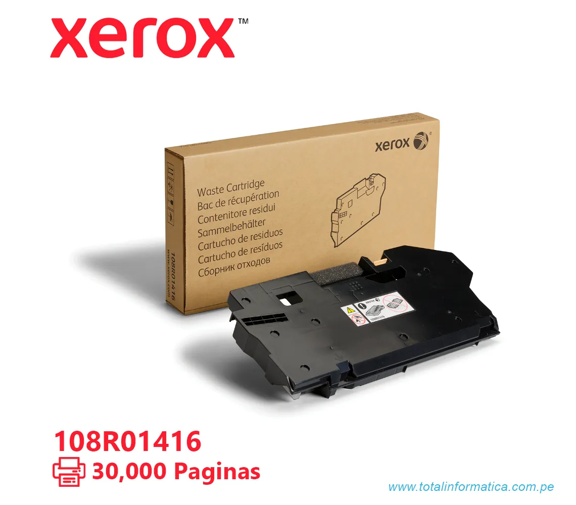 WASTE CARTRIDGE XEROX ( 108R01416 ) WORKCENTRE 6510, 6515, 30K PÁG - imagen 1