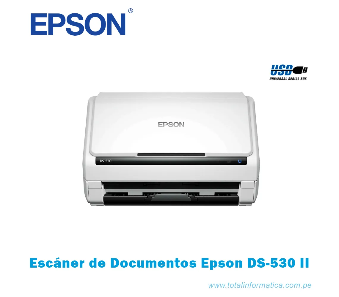 ESCANER EPSON WORKFORCE DS-530 II, COLOR DUPLEX, USB 3.0 ALTA VELOCIDAD - imagen 2