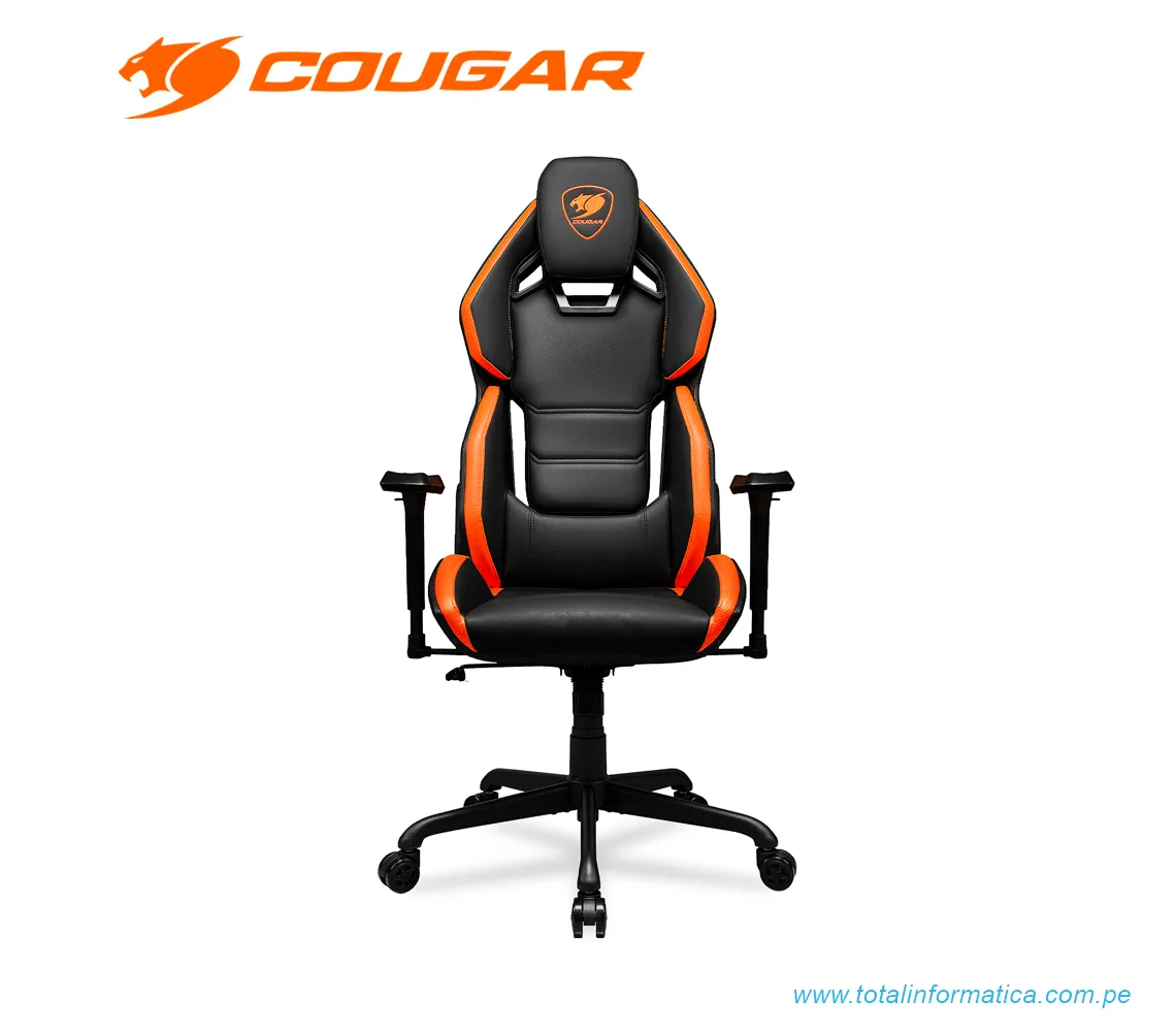 SILLÓN GAMER COUGAR HOTROD: RECLINABLE, ALTURA AJUSTABLE, SOPORTA HASTA 136KG, COLOR NARANJA (3MARXORB.0001) - imagen 2