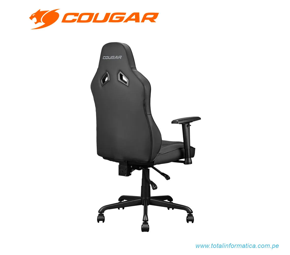 SILLÓN GAMER COUGAR FUSION S CGR-FUSSL-BLB - METÁLICO, CUERO PU, CLORURO DE POLIVINILO (PVC) - NEGRO (3MFSLBLB.0001) - imagen 2