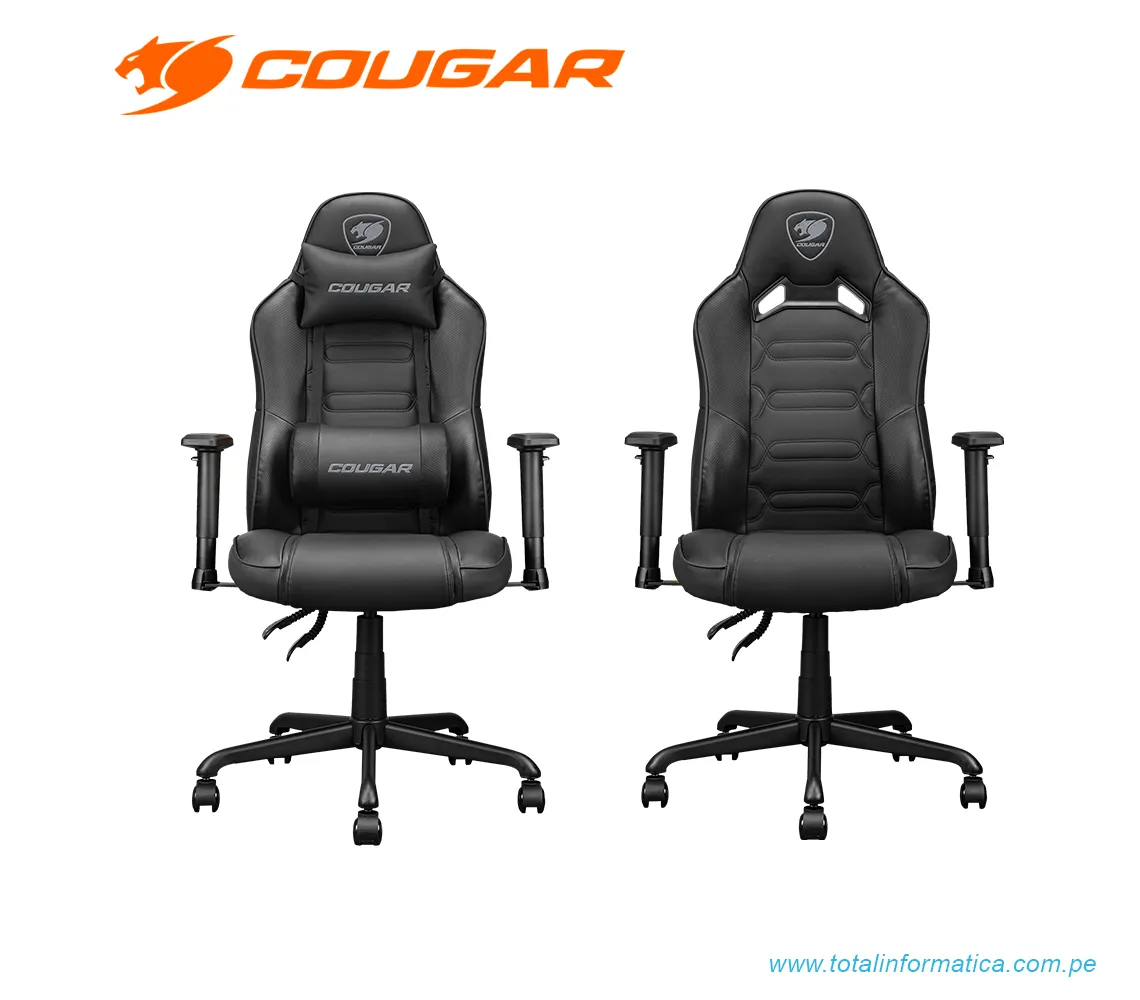SILLÓN GAMER COUGAR FUSION S CGR-FUSSL-BLB - METÁLICO, CUERO PU, CLORURO DE POLIVINILO (PVC) - NEGRO (3MFSLBLB.0001) - imagen 4