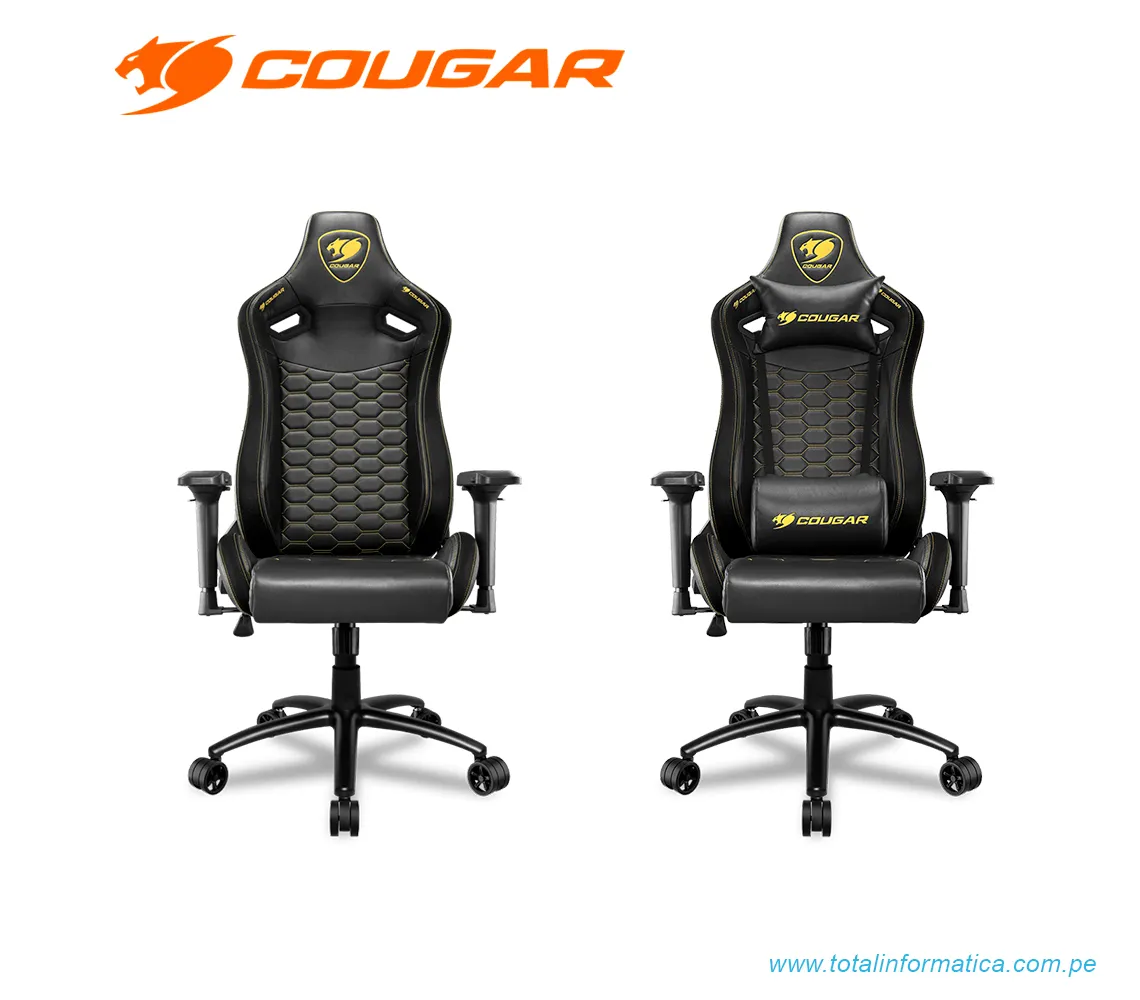 SILLÓN GAMER COUGAR OUTRIDER S CGR-OUTRIDER S-RY: COMODIDAD CON CUERO PVC Y ACERO ROYAL (3MOURNXB.0001) - imagen 4