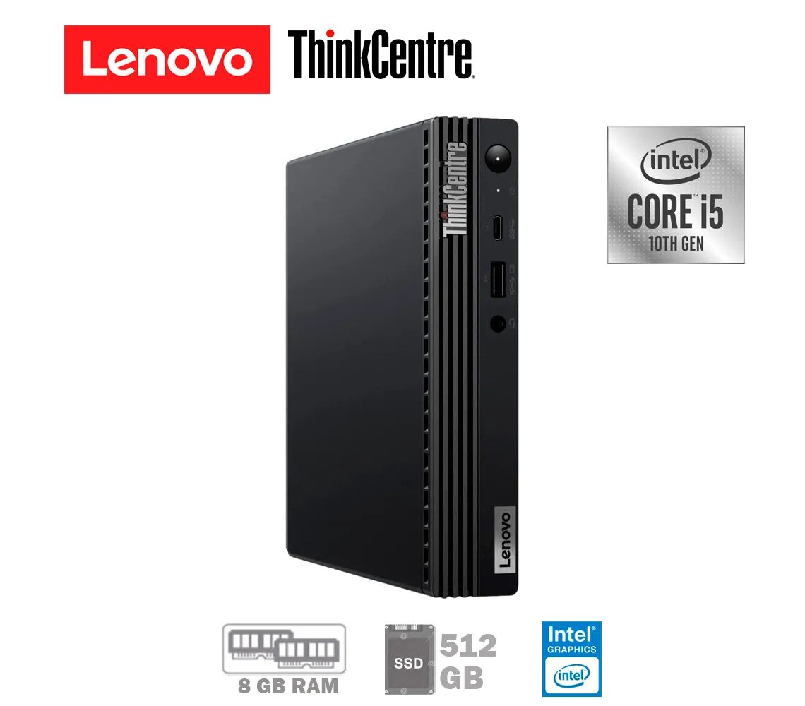COMPUTADORA THINKCENTRE M70Q, CORE I5-10400T, 8GB SO-DIMM, 512GB SSD, WIN 11 DG WIN 10 PRO 64 - imagen 1