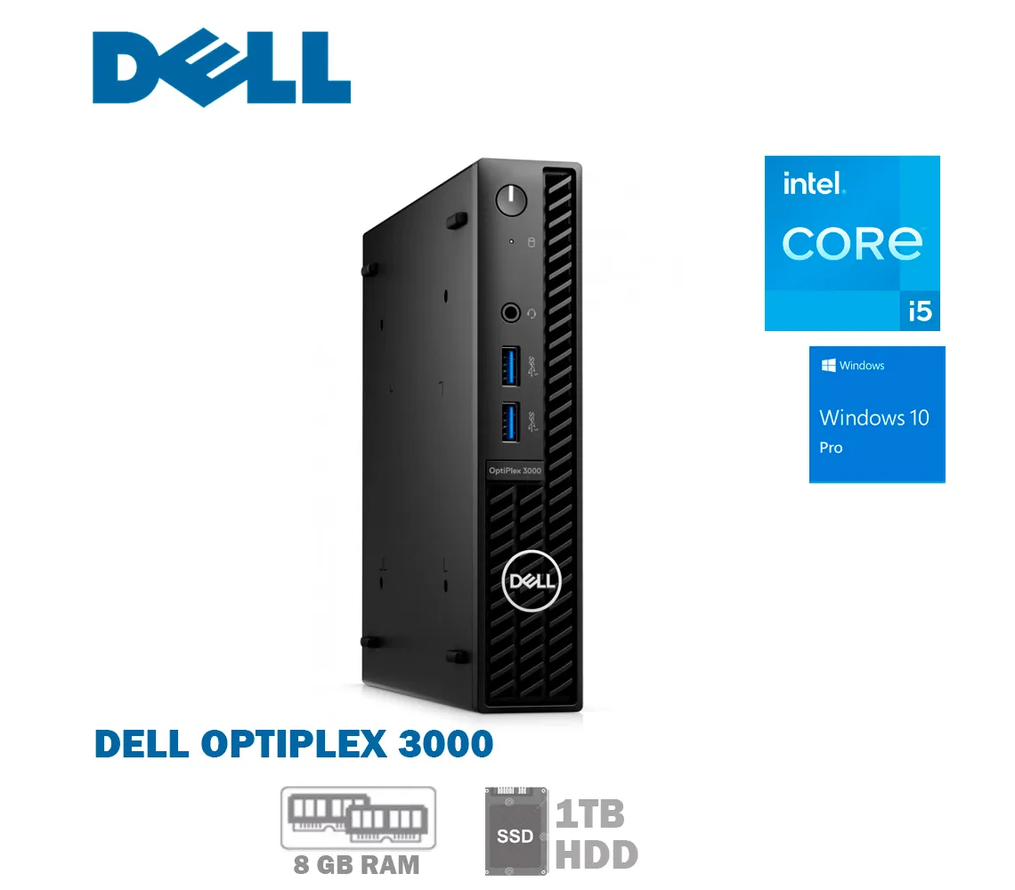 COMPUTADORA DELL OPTIPLEX 3000, CORE I5-12500T 2GHZ, 8GB RAM, 1TB HDD, WINDOWS 10 PRO - imagen 1
