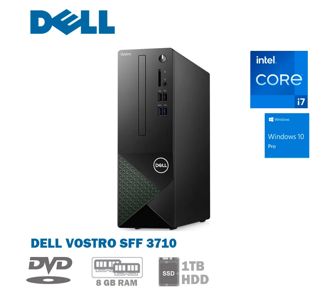 COMPUTADORA DELL VOSTRO SFF 3710, CORE I7-12700 2.1 4.8GHZ, RAM 8GB, 1TB SAT - imagen 1