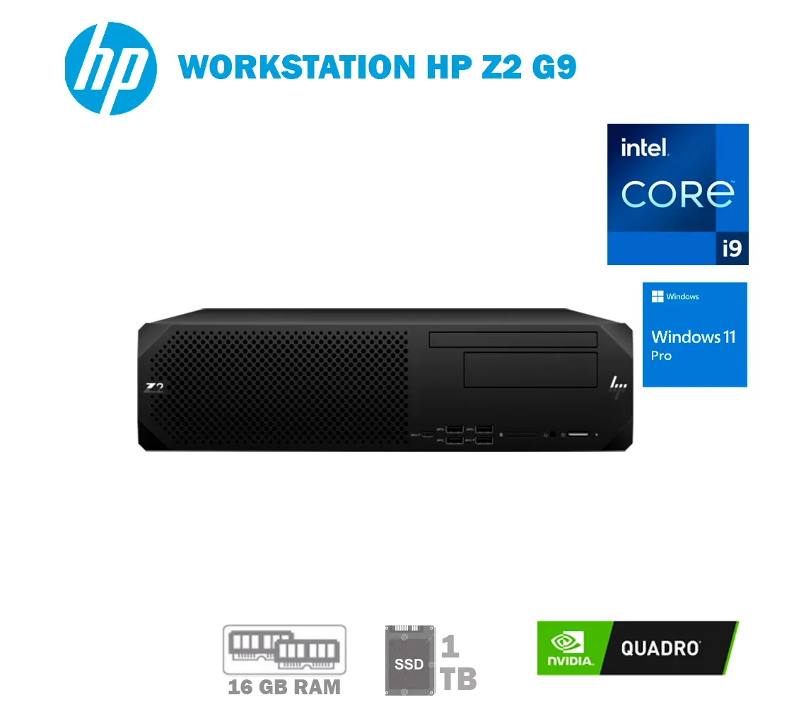 WORKSTATION HP Z2 G9, CORE I9-12900 12TH 2.10 GHZ, 16GB RAM, 1TB SSD, NVIDIA T1000 8GB DDR6, WIN 11 PRO - imagen 1