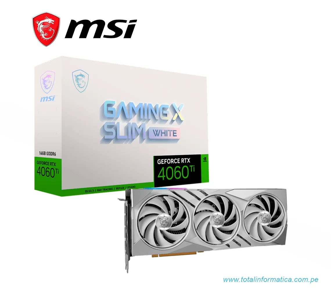 TARJETA GRAFICA MSI RTX 4060 TI GAMING X SLIM WHITE, 16GB GDDR6, PCI-E 4.0(RTX4060TI GAMINGXSLIM WHITE 16) - imagen 4