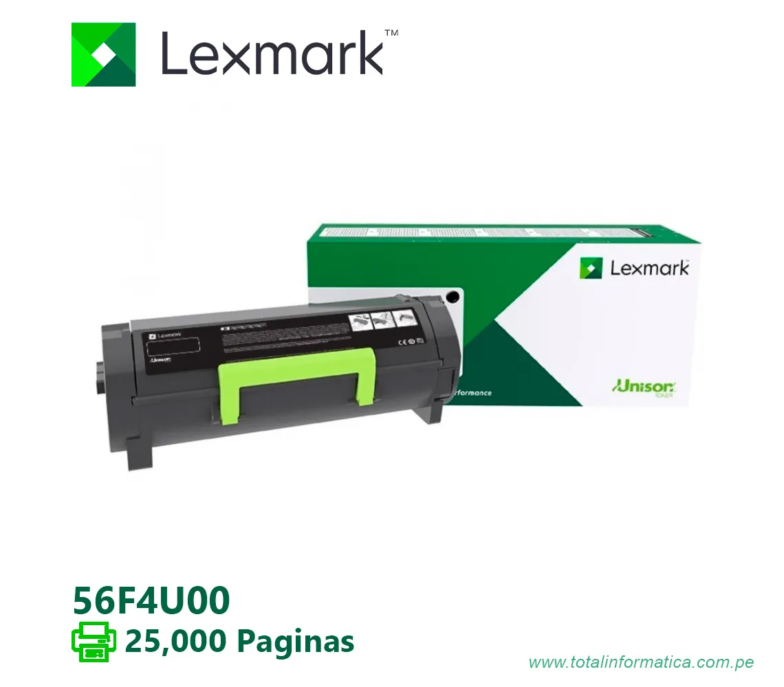 TONER LEXMARK ( 56F4U00 ) MS321, MS622 15K PG - imagen 2
