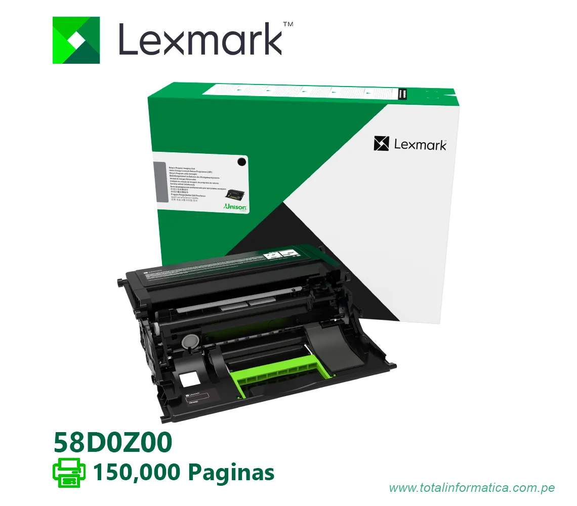 Lexmark Tambor de imagen Lexmark Láser ( 58D0Z00 ) MS821DN, MX826 150K PG - imagen 1