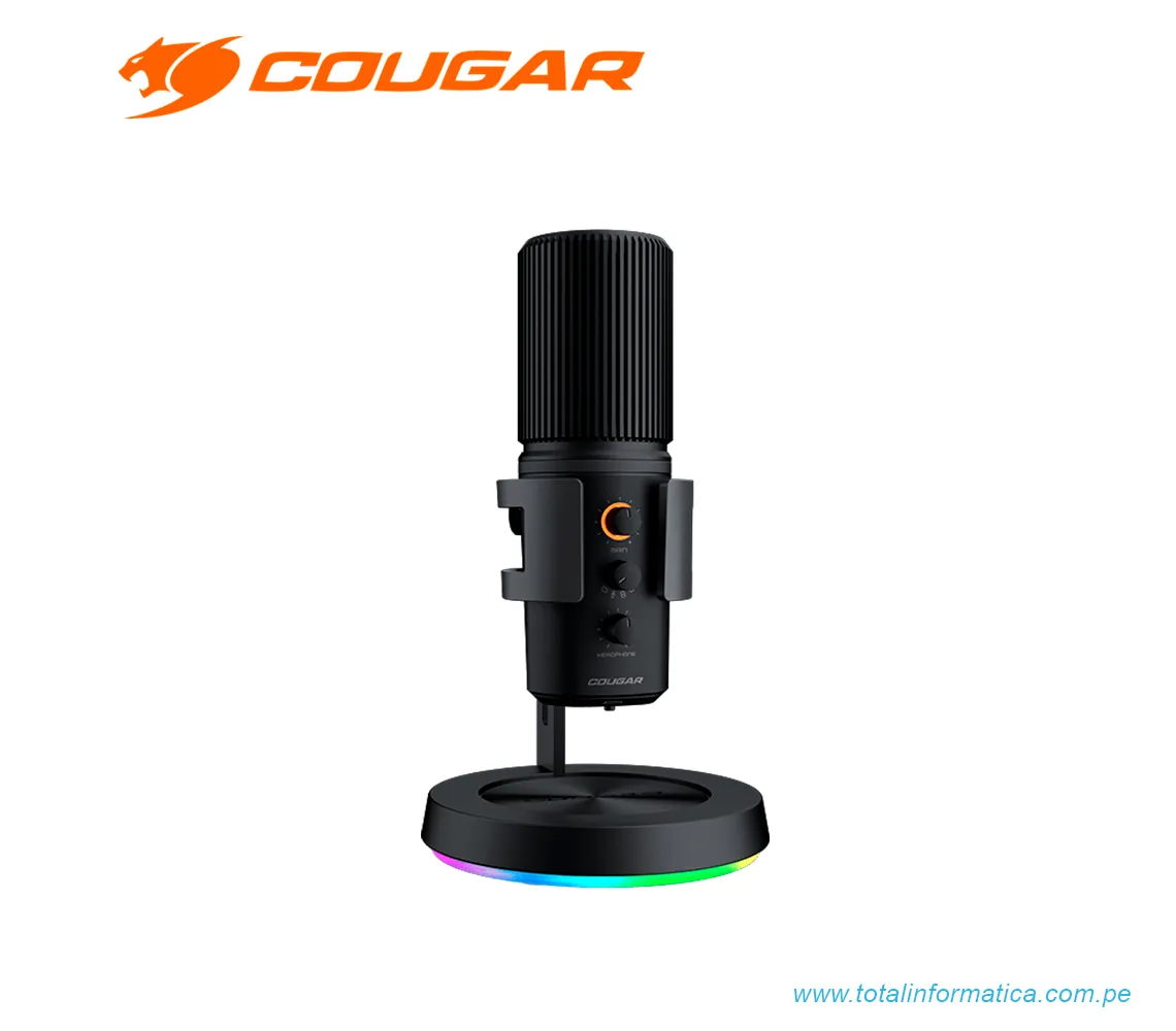 MICRÓFONO COUGAR SCREAMER-X: USB - CABLE 3M - RGB (3H500MK3B.0001) - imagen 2