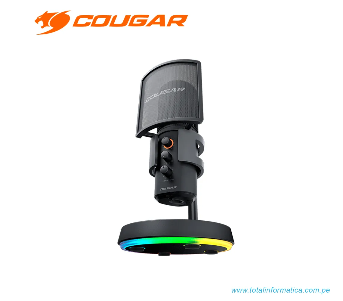 MICRÓFONO COUGAR SCREAMER-X: USB - CABLE 3M - RGB (3H500MK3B.0001) - imagen 5
