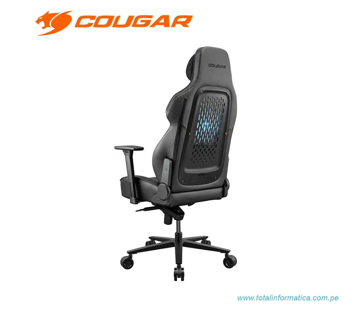 SILLA GAMER COUGAR NXSYS AERO: RECLINABLE, ALTURA AJUSTABLE, SOPORTA HASTA 160KG, CON VENTILADOR RGB INTEGRADO, COLOR NEGRO (3MARPBLB.0001) - imagen 4