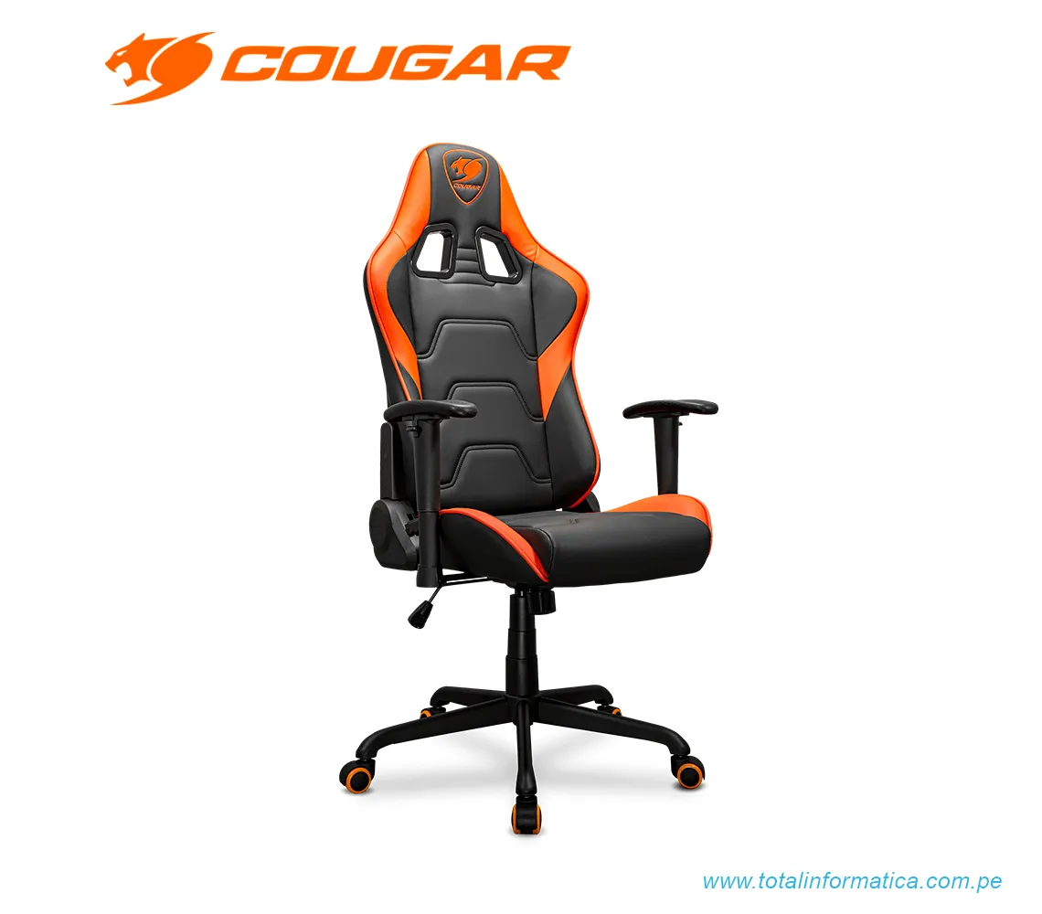 SILLA GAMER COUGAR ARMOR ELITE: SOPORTA HASTA 120 KG. COLOR NEGRO/NARANJA (3MELIORB.0001) - imagen 2