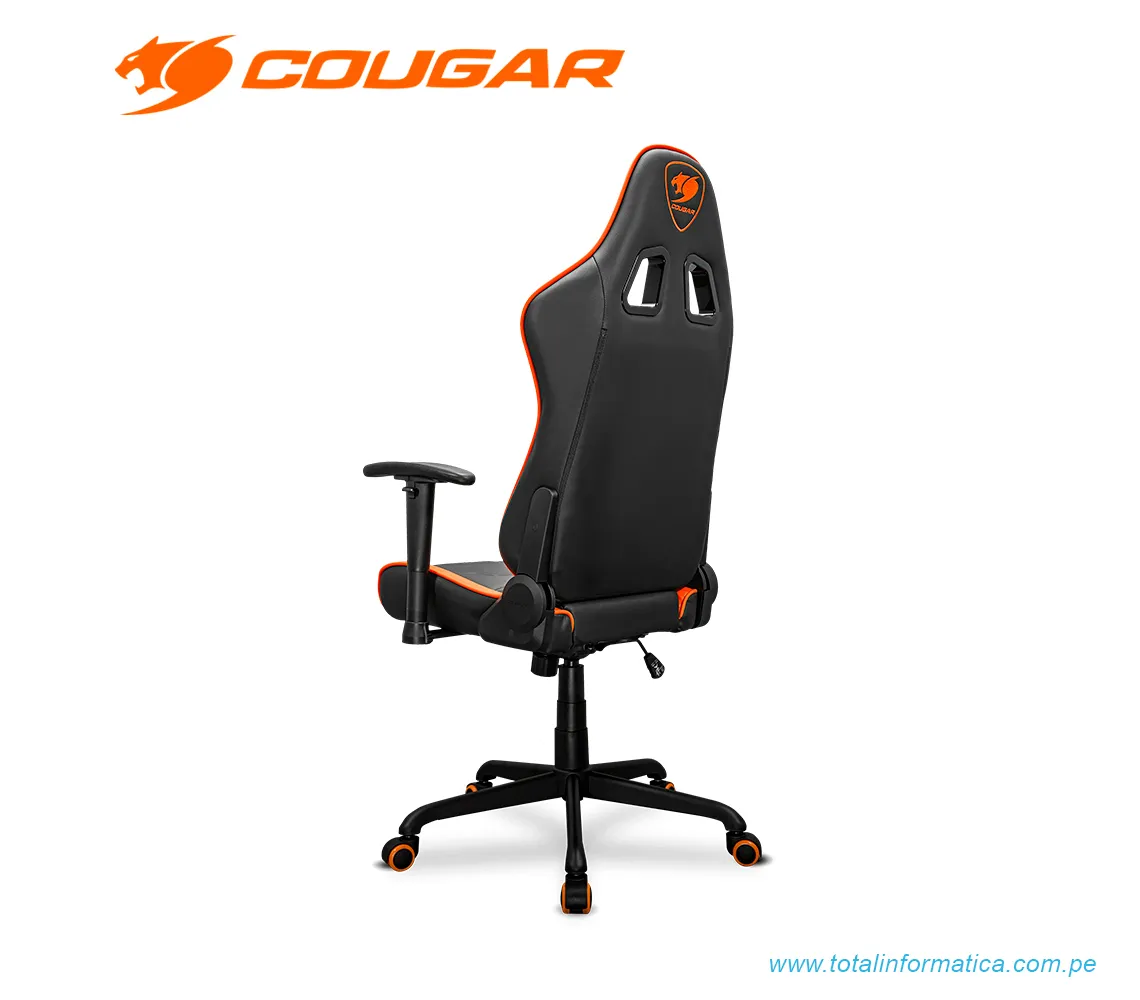 SILLA GAMER COUGAR ARMOR ELITE: SOPORTA HASTA 120 KG. COLOR NEGRO/NARANJA (3MELIORB.0001) - imagen 4