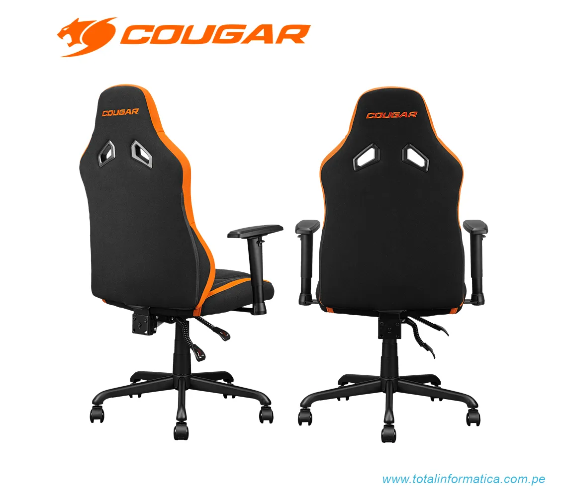 SILLÓN GAMER FUSION SF: ERGONÓMICO, SOPORTA HASTA 120KG, NARANJA/NEGRO (3MFSFORB.0001) - imagen 3