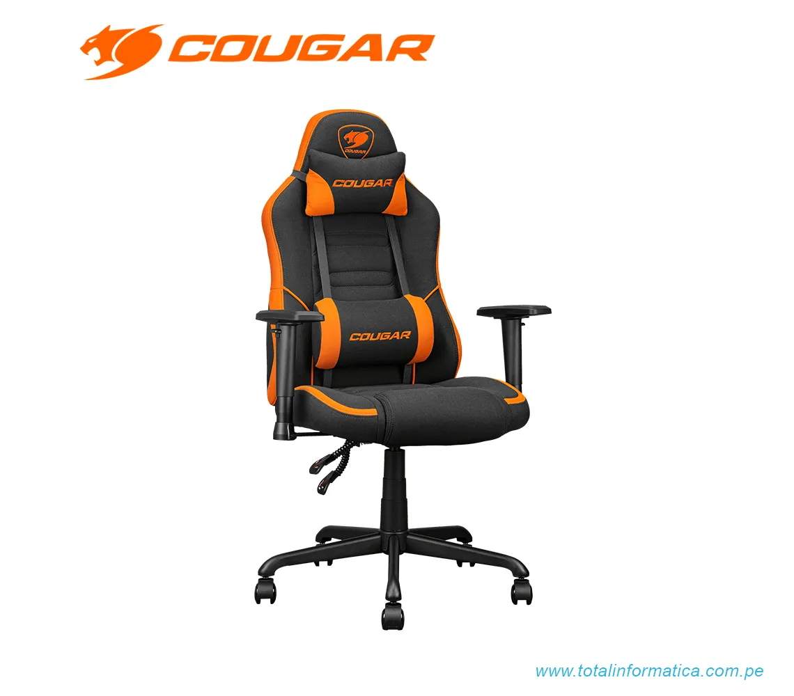 SILLÓN GAMER FUSION SF: ERGONÓMICO, SOPORTA HASTA 120KG, NARANJA/NEGRO (3MFSFORB.0001) - imagen 1