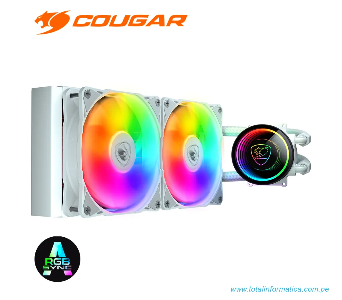 COUGAR ENFRIAMIENTO LÍQUIDO POSEIDON ELITE: 240MM, ARGB, AM5/LGA1700, BLANCO (3MPSD240.0002) - imagen 1
